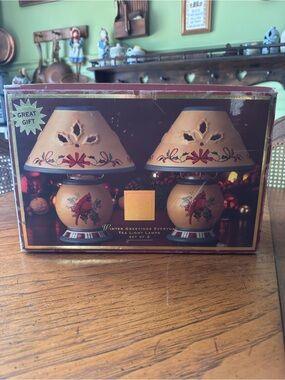 Lenox Winter Greetings Everyday Tea Light Lamps – Set of 2